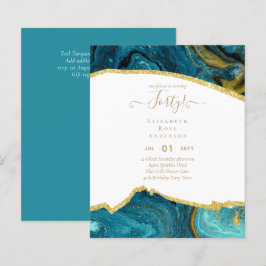 Uitnodigingen voor 40e verjaardag Glamour Meisjesa