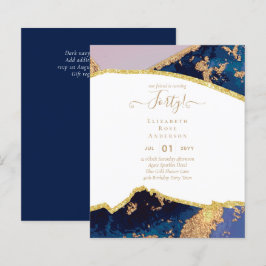 Uitnodigingen voor 40e verjaardag Glamour Meisjesa