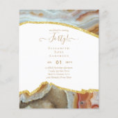 Uitnodigingen voor 40e verjaardagsfeest Glitters G (Voorkant)