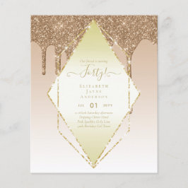 Uitnodigingen voor 40ste verjaardag VOOR Haar Glam Flyer