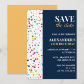 Uitnodigingen voor 44e verjaardag Save the date Co (Voorkant / Achterkant)
