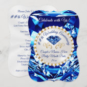 Uitnodigingen voor 45-jarige of 65-jarige trouwdag (Voorkant / Achterkant)