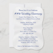 Uitnodigingen voor 45-jarige of 65-jarige trouwdag (Achterkant)