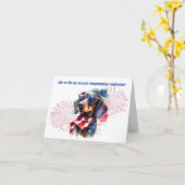 Uitnodigingen voor 4 juli Dachshund-feestje (Gele Bloem)