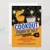 Uitnodigingen voor 4 juli kookfeestje (Voorkant / Achterkant)