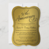 Uitnodigingen voor 50-jarig gouden huwelijksjubile (Voorkant)