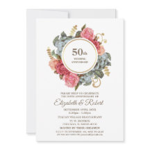 Uitnodigingen voor 50-jarig huwelijksfeest