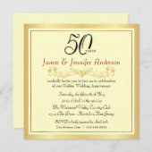 Uitnodigingen voor 50-jarig huwelijksfeest (Voorkant / Achterkant)