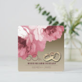 Uitnodigingen voor 50-jarig huwelijksfeest (Staand voorkant)