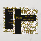Uitnodigingen voor 50-jarig huwelijksjubileum (Voorkant / Achterkant)