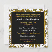 Uitnodigingen voor 50-jarig huwelijksjubileum (Achterkant)