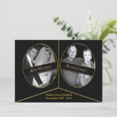 Uitnodigingen voor 50-jarig huwelijksjubileum - Du (Staand voorkant)