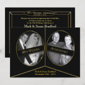 Uitnodigingen voor 50-jarig huwelijksjubileum - Du (Voorkant / Achterkant)