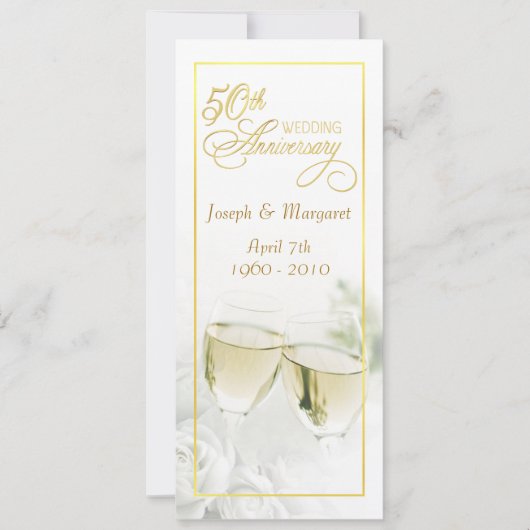 Uitnodigingen voor 50-jarig huwelijksjubileum - Ho (Voorkant)