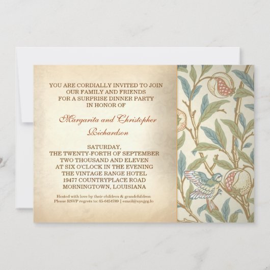 Uitnodigingen voor 50-jarig huwelijksjubileum in v (Achterkant)