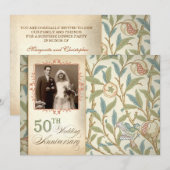 Uitnodigingen voor 50-jarig huwelijksjubileum in v (Voorkant / Achterkant)