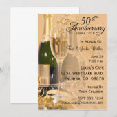 Uitnodigingen voor 50-jarig jubileumfeest (Voorkant / Achterkant)