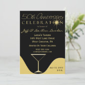 Uitnodigingen voor 50-jarig jubileumfeest (Staand voorkant)