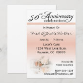 Uitnodigingen voor 50-jarig jubileumfeest (Voorkant / Achterkant)