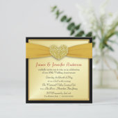 Uitnodigingen voor 50-jarig jubileumfeest Elegant (Staand voorkant)