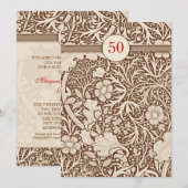 Uitnodigingen voor 50e trouwdag (Voorkant / Achterkant)