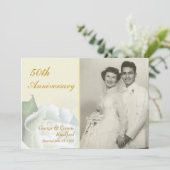 Uitnodigingen voor 50e verjaardagsfeest - Romantis (Staand voorkant)