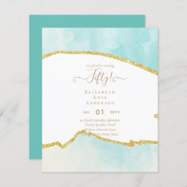 Uitnodigingen voor 50ste verjaardagsfeest Glitters