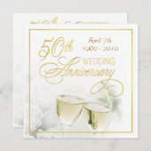 Uitnodigingen voor 50ste verjaardagsfeest - Vierka (Voorkant / Achterkant)