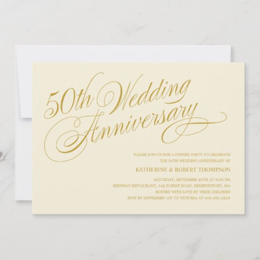 Uitnodigingen voor 50ste verlichting feest (Voorkant)