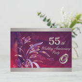 Uitnodigingen voor 55e trouwdagfeest (Staand voorkant)