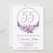 Uitnodigingen voor 55e verjaardag Elegante Boho pa (Voorkant)