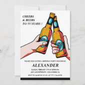 Uitnodigingen voor 55e verjaardag Proost en Bier M (Voorkant)