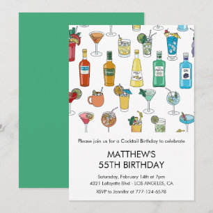 Uitnodigingen voor 55ste verjaardag Cocktail Conte