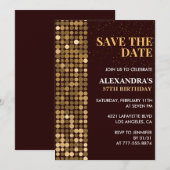 Uitnodigingen voor 57e verjaardag Save the date Go (Voorkant / Achterkant)