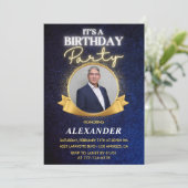 Uitnodigingen voor 57e verjaardag van mannen Elega (Staand voorkant)