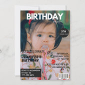 Uitnodigingen voor 5e verjaardag Meisje Magazine C (Voorkant)