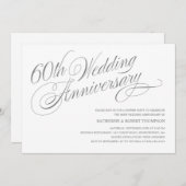 Uitnodigingen voor 60-jarig huwelijksjubileum (Voorkant / Achterkant)