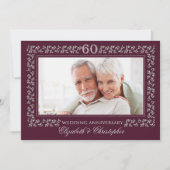 Uitnodigingen voor 60-jarig huwelijksjubileumfeest (Voorkant)