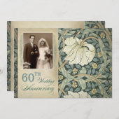 Uitnodigingen voor 60-jarig jubileum in de vorm va (Voorkant / Achterkant)