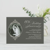 Uitnodigingen voor 60-jarig jubileum in klassieke  (Staand voorkant)