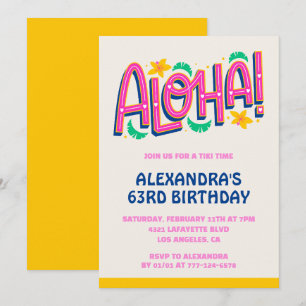 Uitnodigingen voor 63e verjaardag Tropische Aloha 
