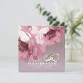 Uitnodigingen voor 70-jarig huwelijksjubileumfeest (Staand voorkant)