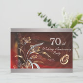 Uitnodigingen voor 70e trouwdagfeest (Staand voorkant)