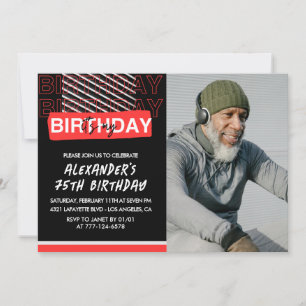 Uitnodigingen voor 75ste verjaardag mannen feest f