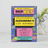 Uitnodigingen voor 80's feest Budget Retro 41e ver (Staand voorkant)