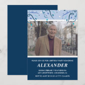 Uitnodigingen voor 80ste verjaardag voor mannen Na (Voorkant / Achterkant)