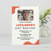 Uitnodigingen voor 81ste verjaardag voor moderne m (Staand voorkant)