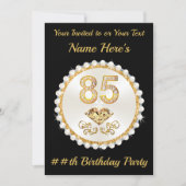 Uitnodigingen voor 85e verjaardagsfeest, Persoonli (Voorkant)