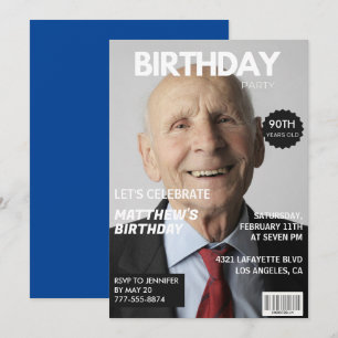 Uitnodigingen voor 90ste verjaardag Mannen Hij Mag