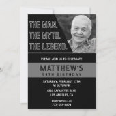 Uitnodigingen voor 94ste verjaardag Zwart De Man D (Voorkant)